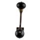 Black Ceramic Antique Iron Hooks